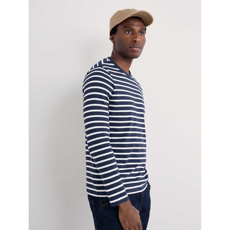 Seasalt Cornwall Sailor Shirt Breton Maritime Chalk image number 2